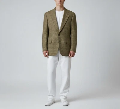 VALENTINO Uomo Blazer Herren (EU) 50R Einreihig 2-Knopf Halbgefüttert Muster - Bild 1 von 4