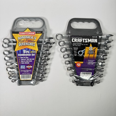 #ad Craftsman 944125 947001 SAE Metric Wrench Set Lot USA NOS Sealed $139.99
