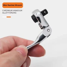 1 4 Mini Ratchet Wrench 72 Teeth, 2-in-1 Fast Rotatable