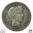 1912 S Barber Dime X-1209