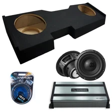 Fits 07-13 Chevy Silverado Alpine W12S4 12" Car Subwoofer Dual Sub Box w/ Amp