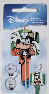 DISNEY  GOOFY OVER SIZED HEAD UNCUT KWIKSET PRINTED HOUSE KEY (D85)