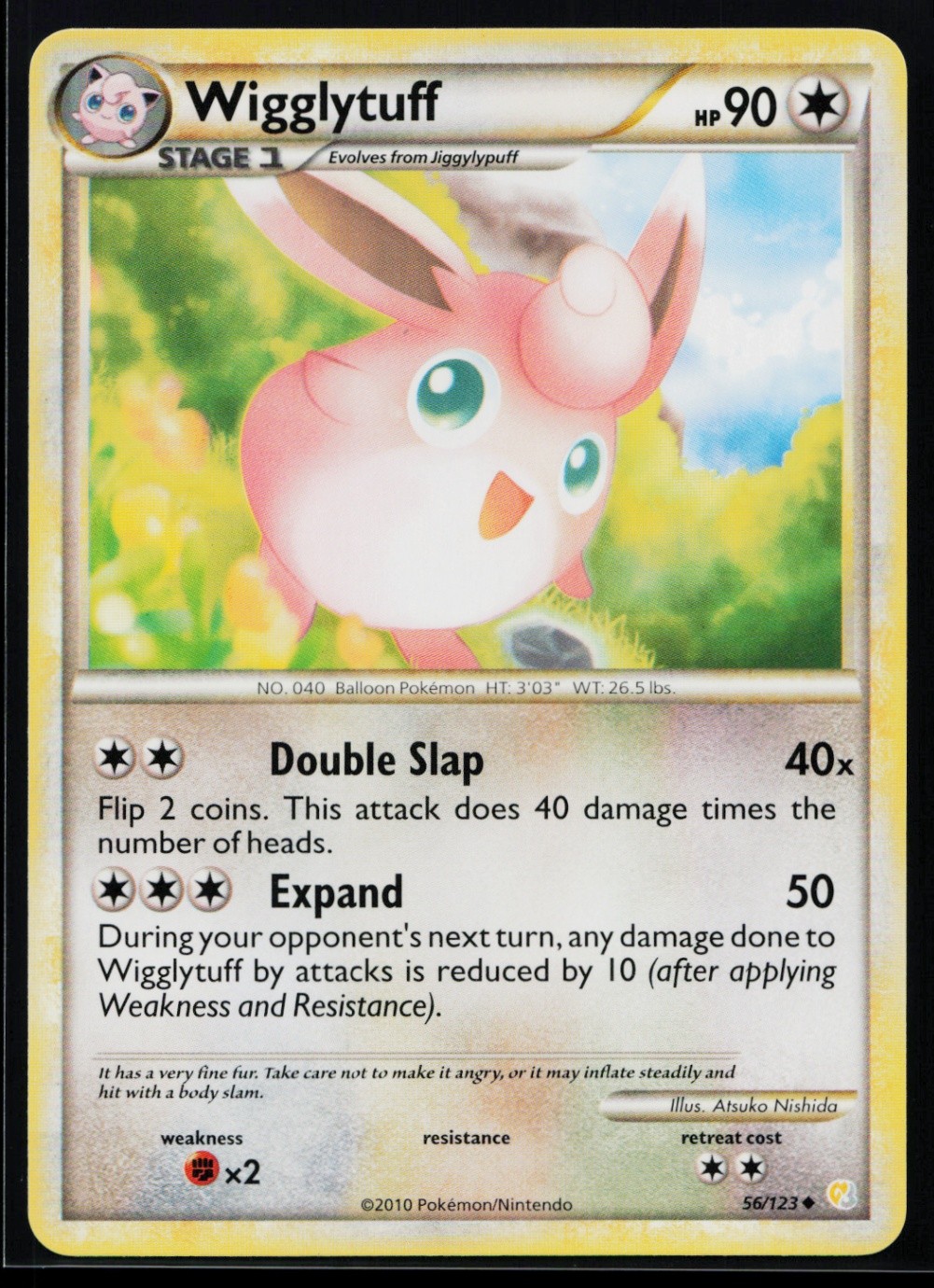 Wigglytuff Uncommon HeartGold SoulSilver 56/123 NM 308