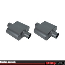 2x Muffler 2.25 Center In 2.25 Center Out Moderate Sound