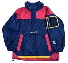 Vintage Columbia Sport Pullover Navy / Red Jacket (Size L)