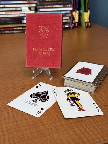 Vintage Pennsylvania Rail Road Playing Cards Collectible with Box USA 1950s