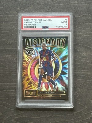 2025-26 Panini Select La Liga Lamine Yamal #1 Visionary Case Hit SSP PSA 9