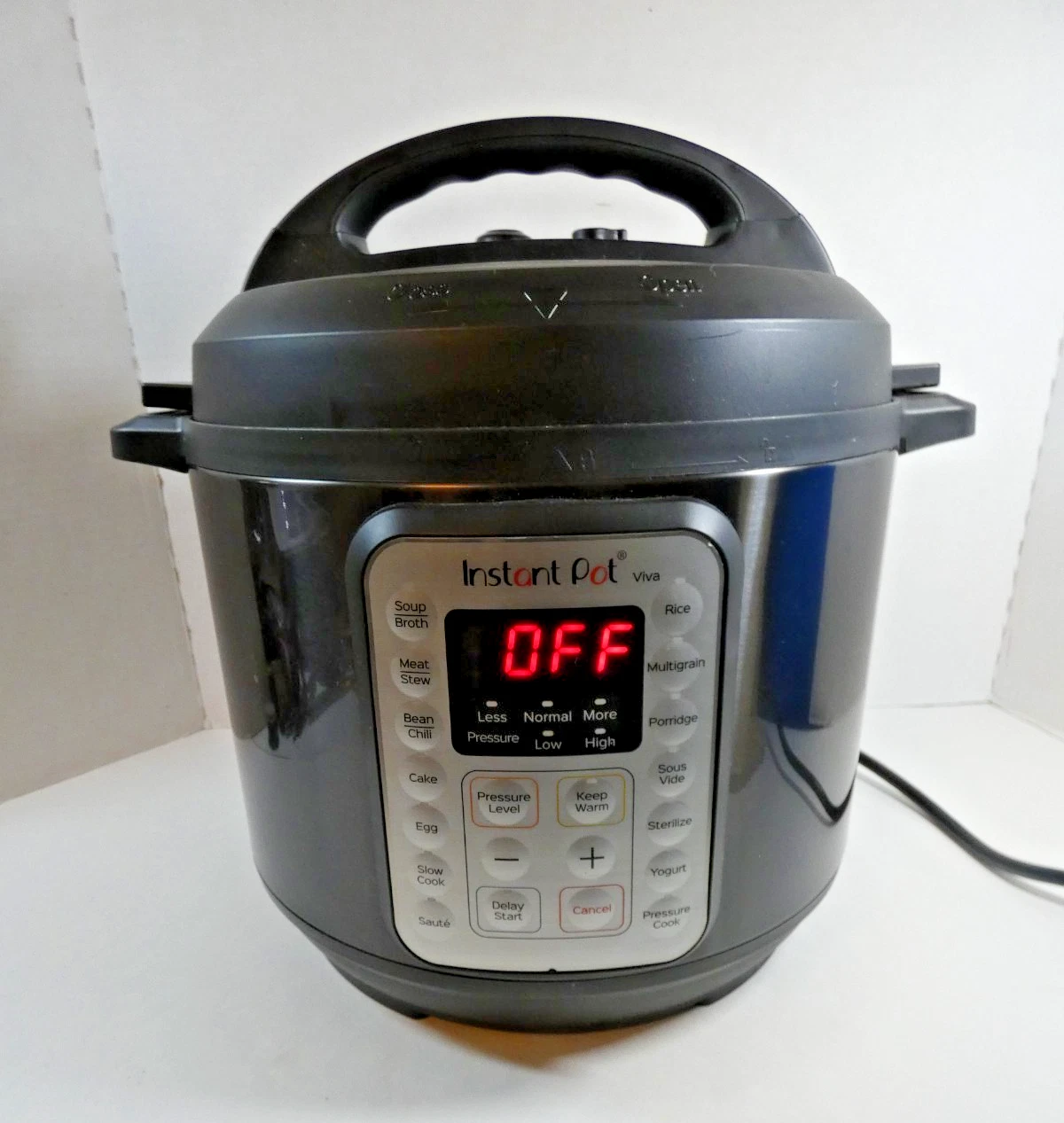 INSTANT POT Viva Black SS60 Pressure Cooker 6Qt Stainless Steel Inner Pot Tested