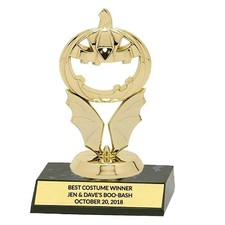 Custom Engraved Spooky Pumpkin Trophy Perfect for Halloween Parties Contests