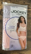 Size 7 or Large Jockey 3-Pack Elance Bikini Panty Comfort Underwear 100 Cotton