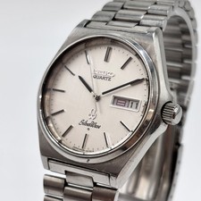 SEIKO Silver Wave Watch Quartz Day Date Cal.8229 Manufactured May 1980 Men's Jap