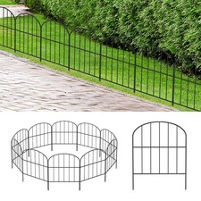 Small Decorative Garden Fence, 10ft L x 16.5in H Fencing, Rustproof Metal...
