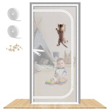 Reinforced Cat Screen Door, 36X82  Heavy Duty Pets Proof Screen Door with Two...