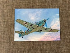 Messerschmitt Bf 109 Fighter Plane Art Print A4 WWII Aviation Wall Decor