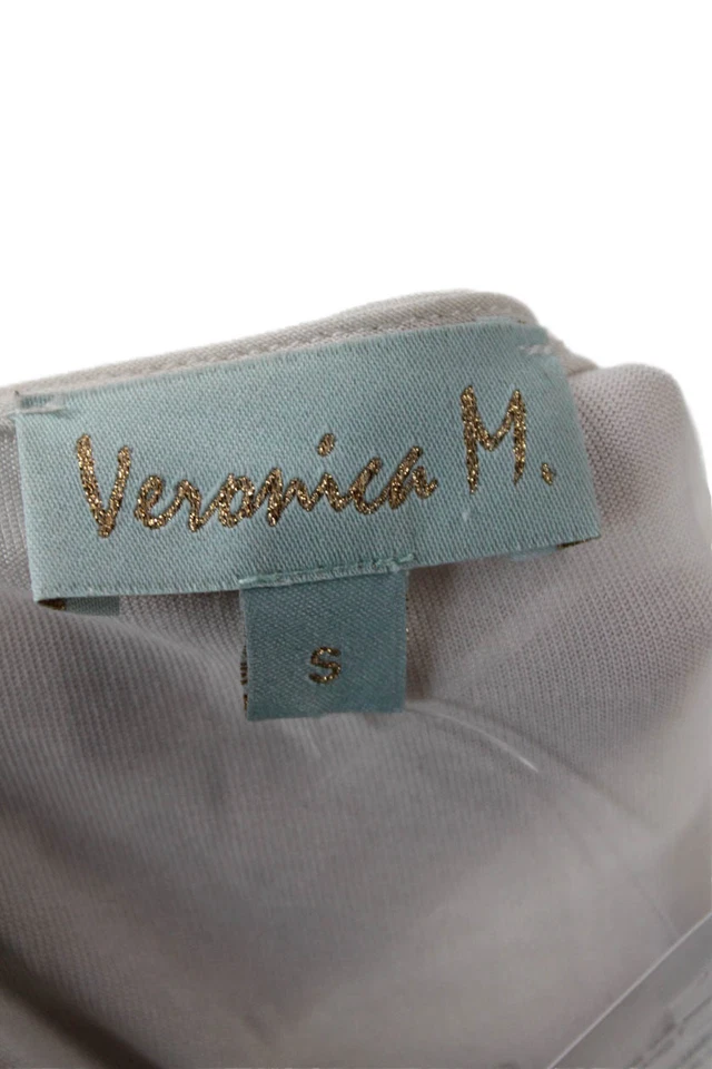 Túnica básica Verónica M para mujer beige cuello en V manga 3/4 modal poliéster talla S Foto 4 de 4