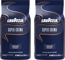 Lavazza Super Crema Espresso Coffee Beans, Medium Roast, 1 kg - Pack of 2 13.76 per kilo