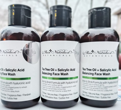 Skin Nutrition Botanicals Tea Tree Oil Salicylic Acid Balancing Face Wash 4.OZ 3
