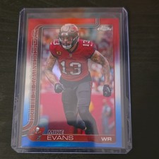 Topps Chrome 2024 Mike Evans Red White Blue Refractor #282 TB Buccaneers 