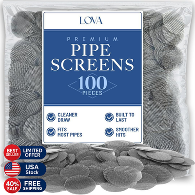 #ad 100 Pcs Pipe Screens Stainless Steel Screen Filter for Pipe 3 4 Mesh Pipe Filter $4.99