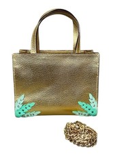 Kate Spade Gold Leather Mini Sam Bag w/ Storybook Lining - One of a Kind Sample!