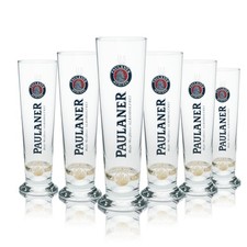 6x Paulaner Bier Glas Hefe Weißbier Alkoholfrei 0,5l Rastal Gläser Weizen Beer