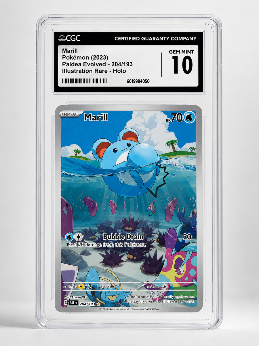 Pokemon CGC 10 GEM MINT Paldea Evolved IR #204/193 - Marill | eBay