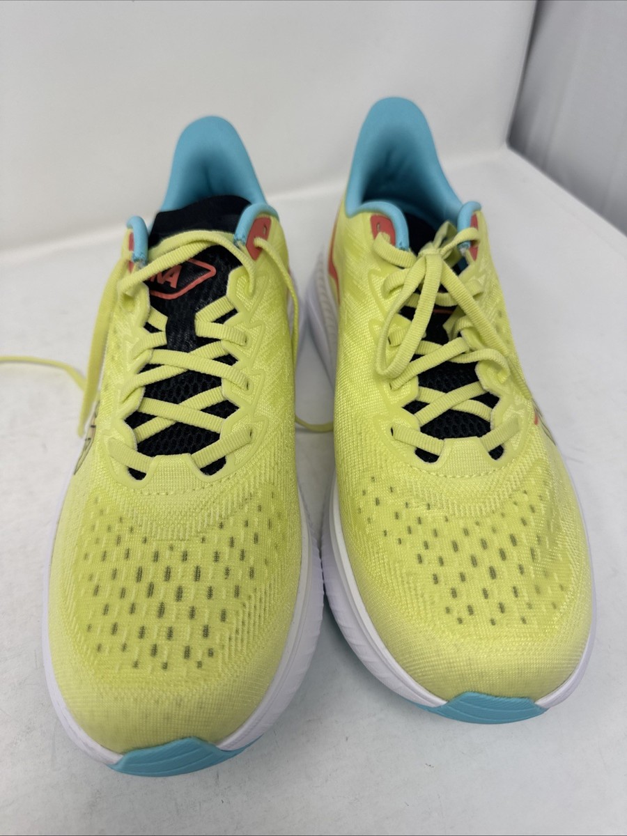 Hoka One One Mach 6 Mens 12.5 D Yuzu Cielo Blue Yellow 1147790-YZC Running Shoe Hoka One One Mach 6 Yuzu Cielo Blue 1147790-YZC Yellow  main image 4