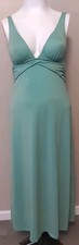 Soraya St Barth Sage Green Glitter Ruch Waist Long Prom Sexy Sleek Dress Size OS