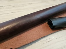 3-4oz CHOCOLATE BROWN VINTAGE SEMI-DISTRESSED SOFT LEATHER HIDE PANEL,SHEET