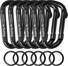 Carabiner Clip - Heavy Duty Carabiners 800lbs-13KN 2922 lbs Carabeaner D Ring
