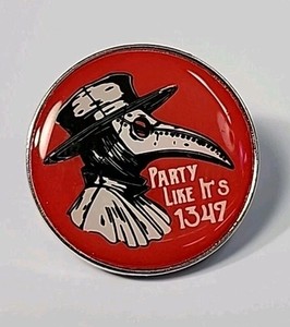 Party Like It's 1357 Plague Doctor Lapel Pin