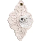 Shabby Chic Wall Hook Pink Ornate Rose Glass Knob Hanger Vintage Decorative
