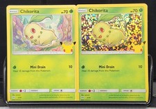 2021 McDonalds 25th Anniversary Pokemon 2/25 Chikorita Non-Holo & Holo Cards NM