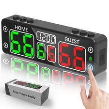YZ Upgraded Digital Scoreboard with Timer, Mini Magnetic Electronic black