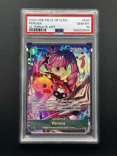 2025 One Piece Perona Alt Art OP12-034 Legacy of the Master PSA 10 Gem Mint