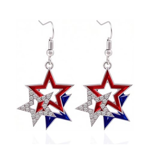 4th of July Earrings for Women Patrioticmerican Flag Earrings USDangle A