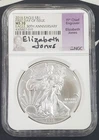 2016 American Silver Eagle FDOI - 1 oz .999 Fine Silver - NGC Graded MS 70