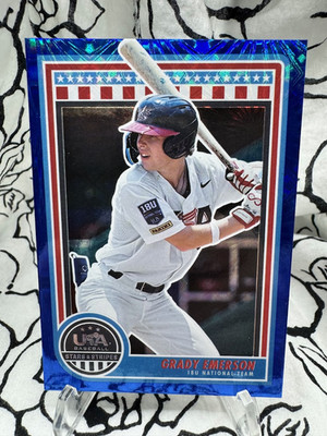 Grady Emerson - #18/75 - BLUE FIREWORKS - 2025 Panini USA Stars & Stripes - 87