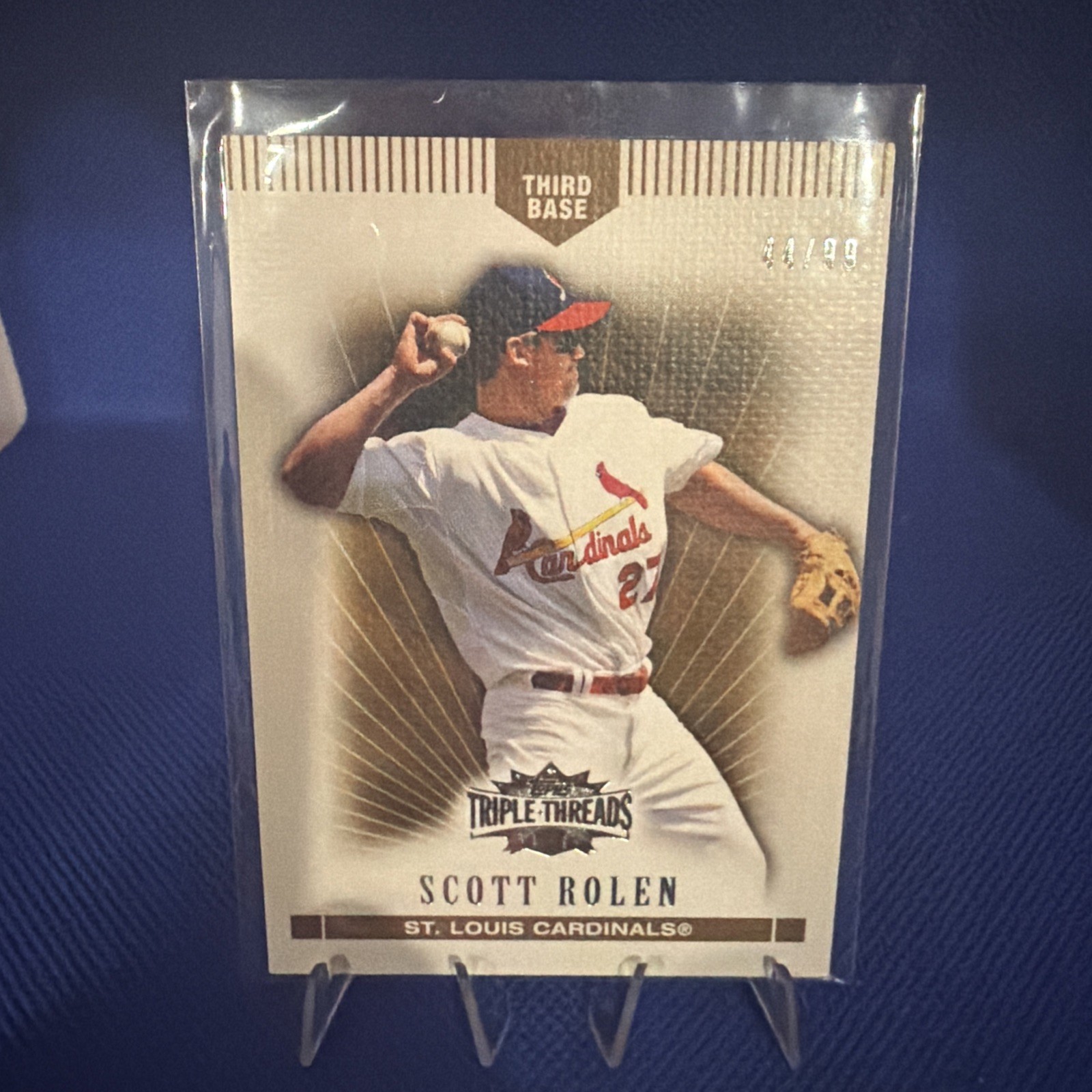 2007 Topps Triple Threads #92 Scott Rolen Gold #/99