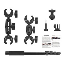 For DJI Pocket 3/Insta360 X5 Bicycle Clamp Bicycle Mount Extension Rod Set