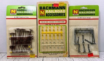Vintage Bachmann N Scale Accessories Lot 7003 7006 7013 Sealed NOS Hong Kong/Mac