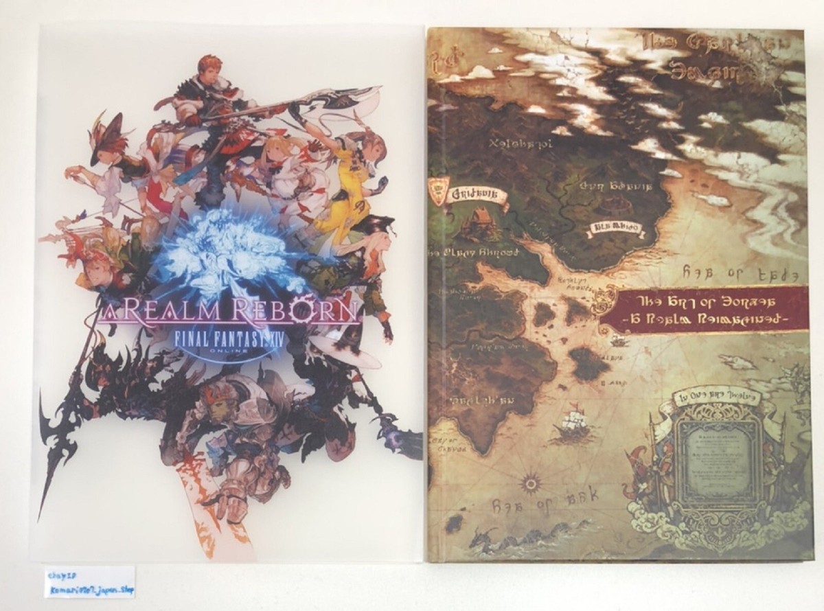 FINAL FANTASY XIV 14 Reborn Limited Art book and book case square