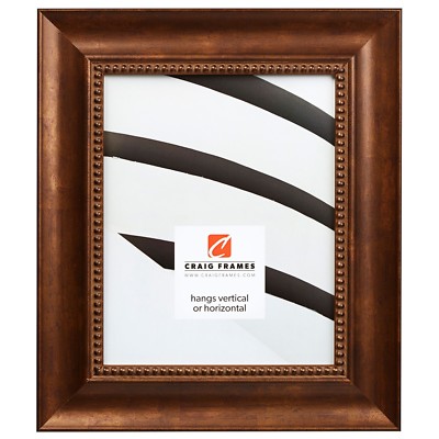 Craig Frames Contemporary, 2.2'' Distressed Antique Gold Wood Picture Frame