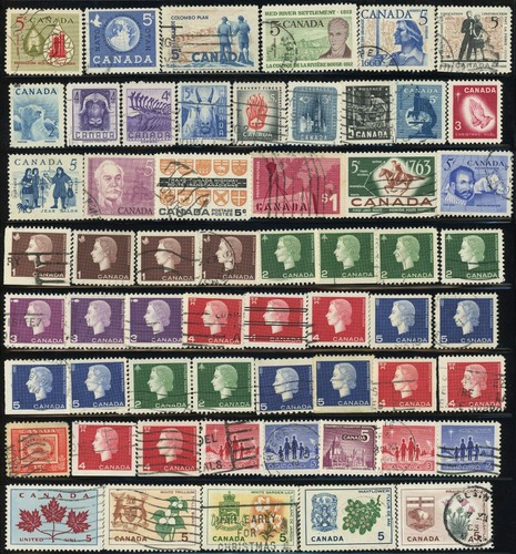 Más de 500 colecciones de estampillas postales de Canadá 1897-1984 usadas - Imagen 5 de 11