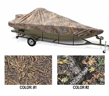 CAMO COVER WIDE ALUMINUM V-HULL FISHING BOAT WALK-THRU W/S 21'6"-22'6" 100"B O/B