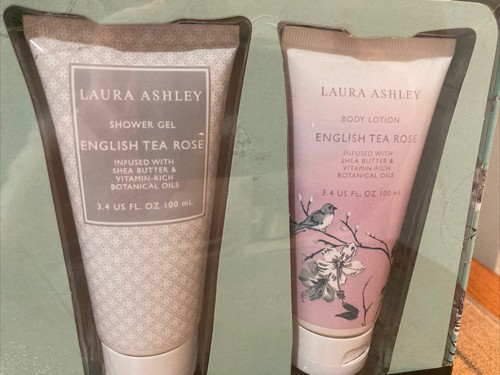 LAURA ASHLEY - Lavender Sage & English Tea Rose 4 Pc BODY LOTION & SHOWER GEL - Picture 3 of 4