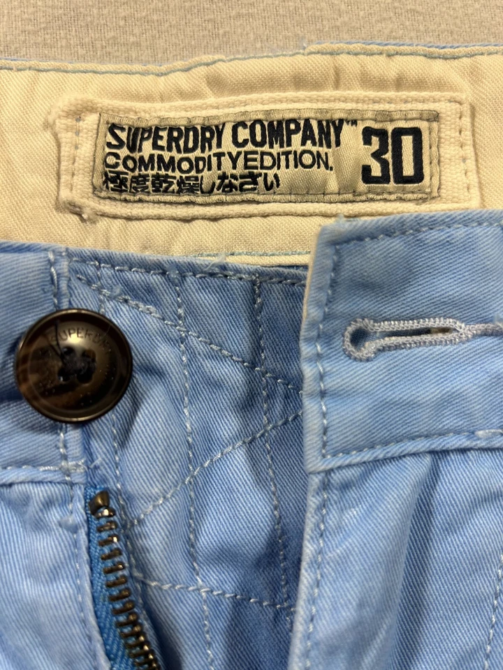 Superdry Hombre Company Commodity Edition 30 Chino Shorts Azul Claro Short Foto 3 de 4