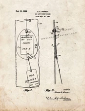 Ski Lift Ticket Holder Patent Print Old Look