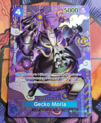 Gecko Moria SP SEC ST03-004 OP08 Alternate Art One Piece Card