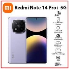  New Redmi Note 14 Pro Plus 5G 12GB 256GB PURPLE Dual SIM Android Cell Phone